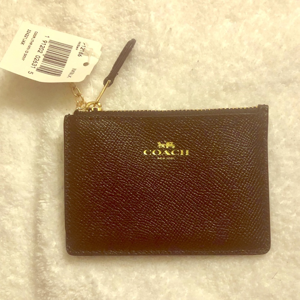 Coach mini skinny ID case with keychain